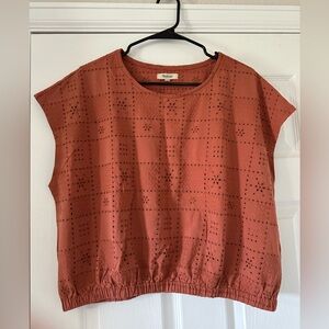 Madewell eyelet top